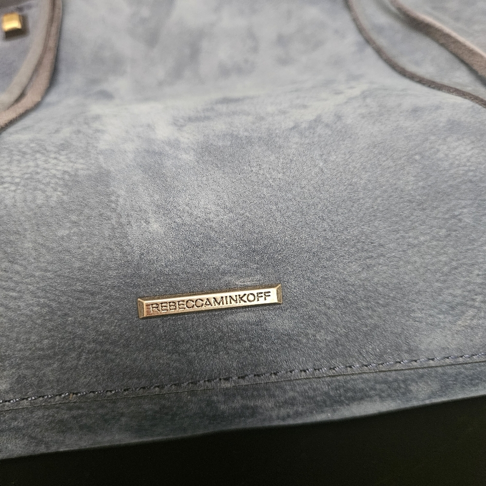 Rebecca Minkoff Blue Suede Satchel Bag - Picture 6 of 10